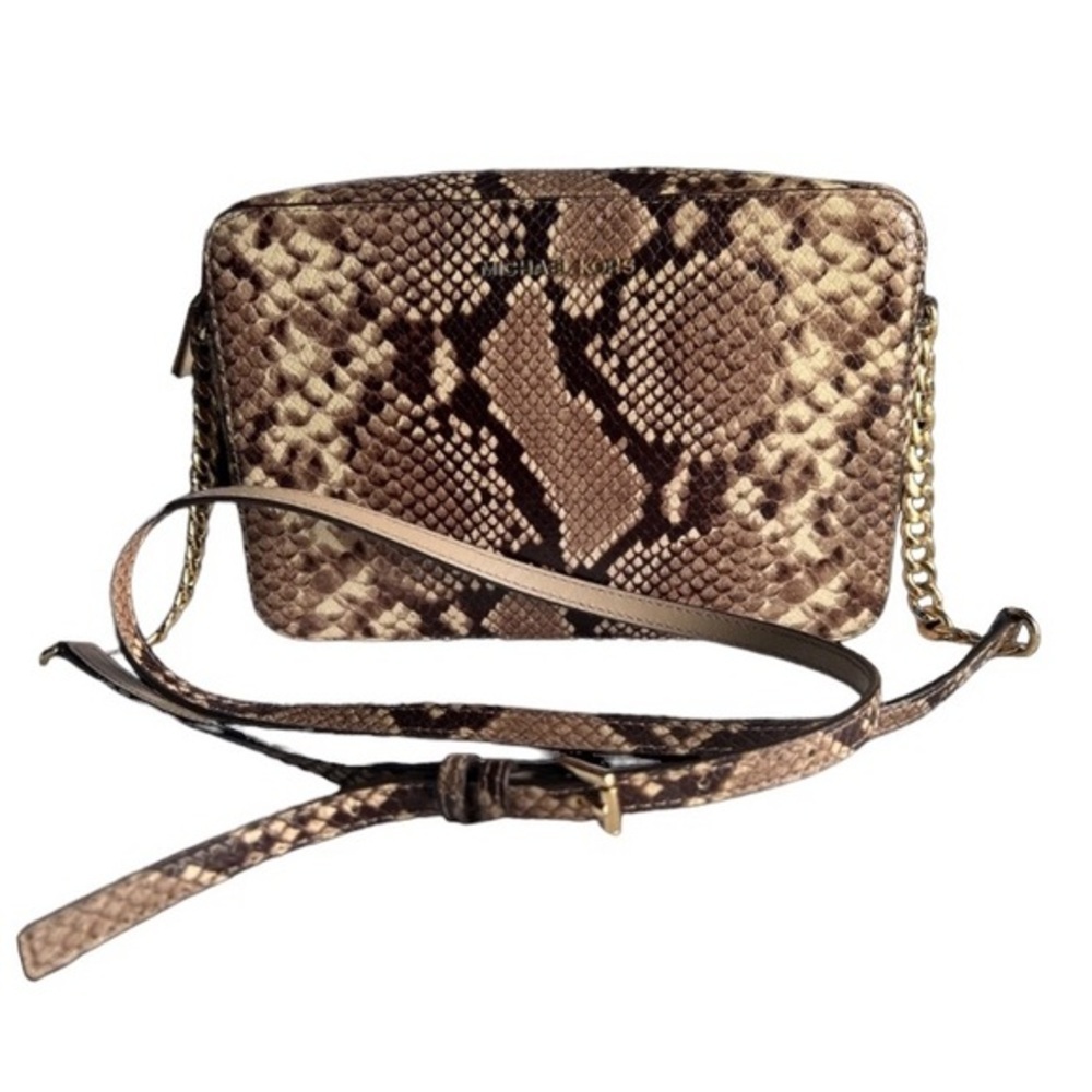 Michael Kors Animal Print Python Brown Black Tan … - image 2